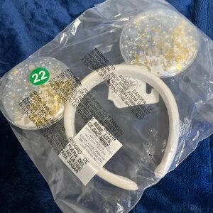 Disney White and Gold Star Hair Accessories